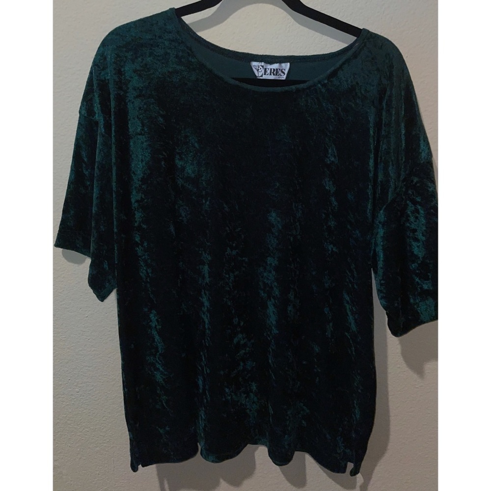 Vintage Eres green velvet top